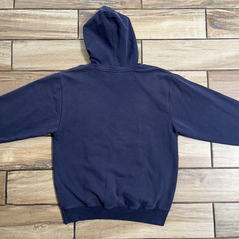 Vintage MLB Detroit Tigers Majestic Navy Blue Mens Medium Hoodie 2002 - Picture 9 of 12